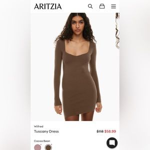 NWT Black Wilfred Tuscany Dress from Aritzia